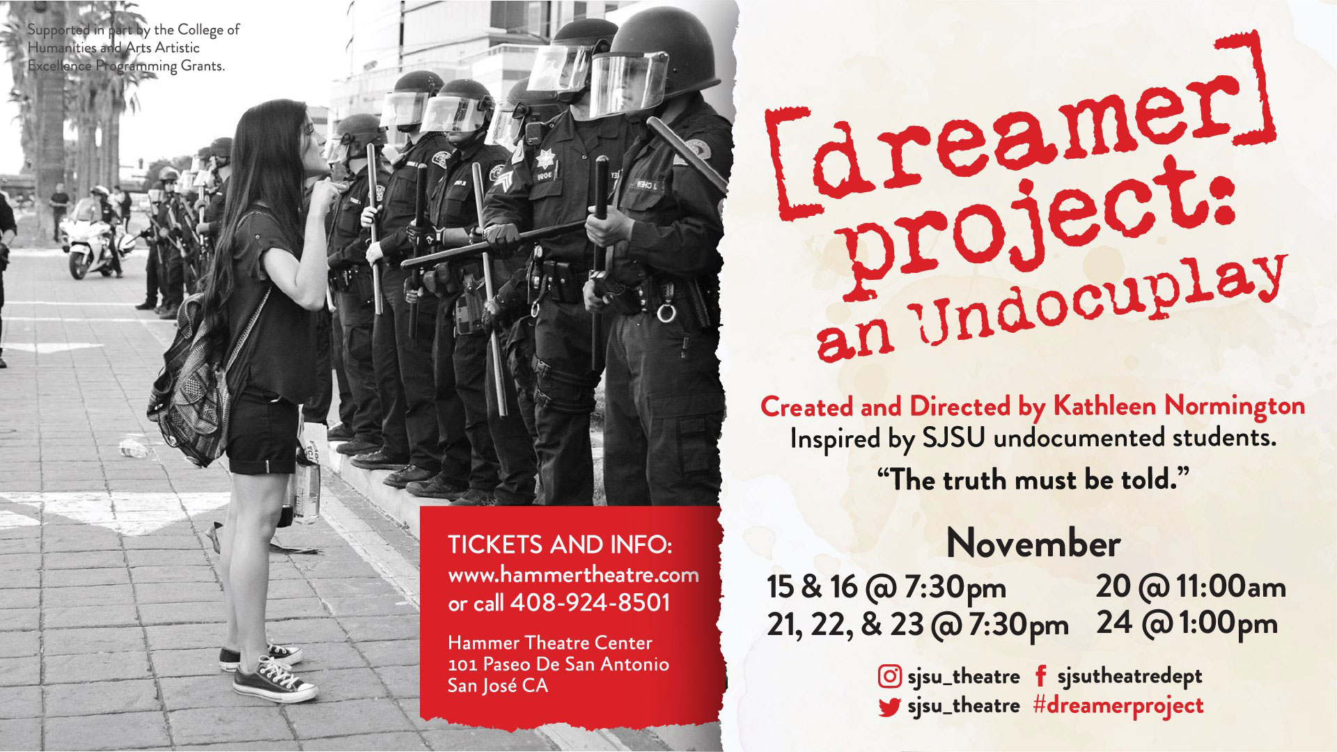 San Jose State’s  [Dreamer] Project: An Undocuplay runs Through November 23, 2019