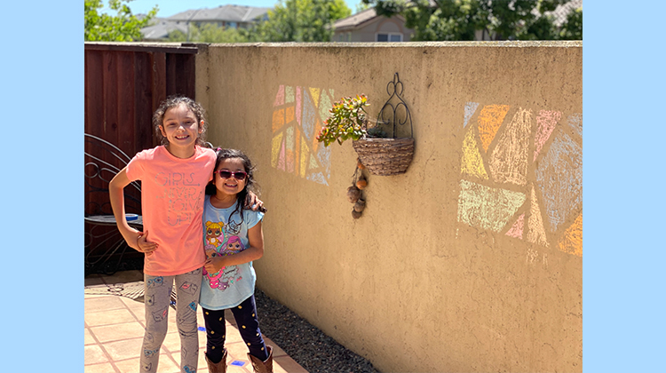 Geometric Mosaic Mural – Chalk Art Kid’s Activity